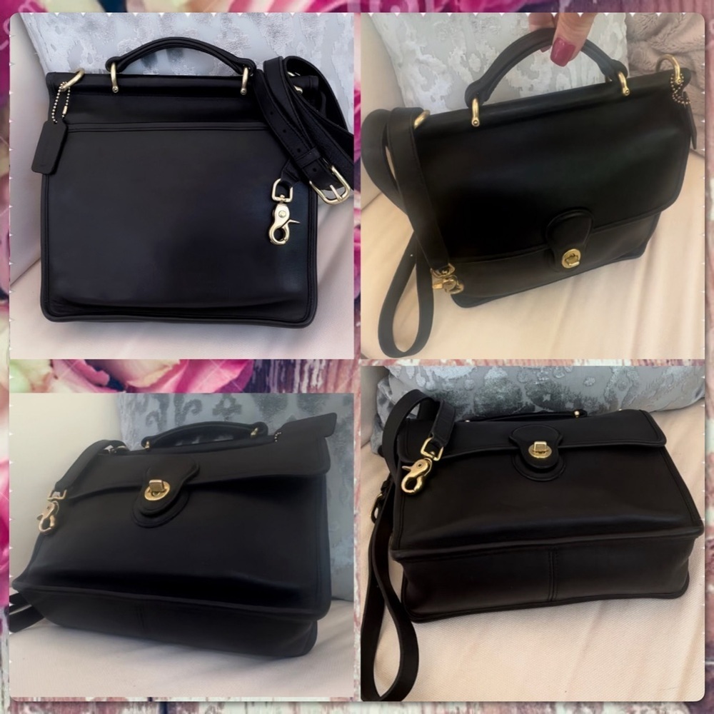 COACH VINTAGE WILLIS BLACK CROSSBODY BAG 9927 - Picture 4 of 14